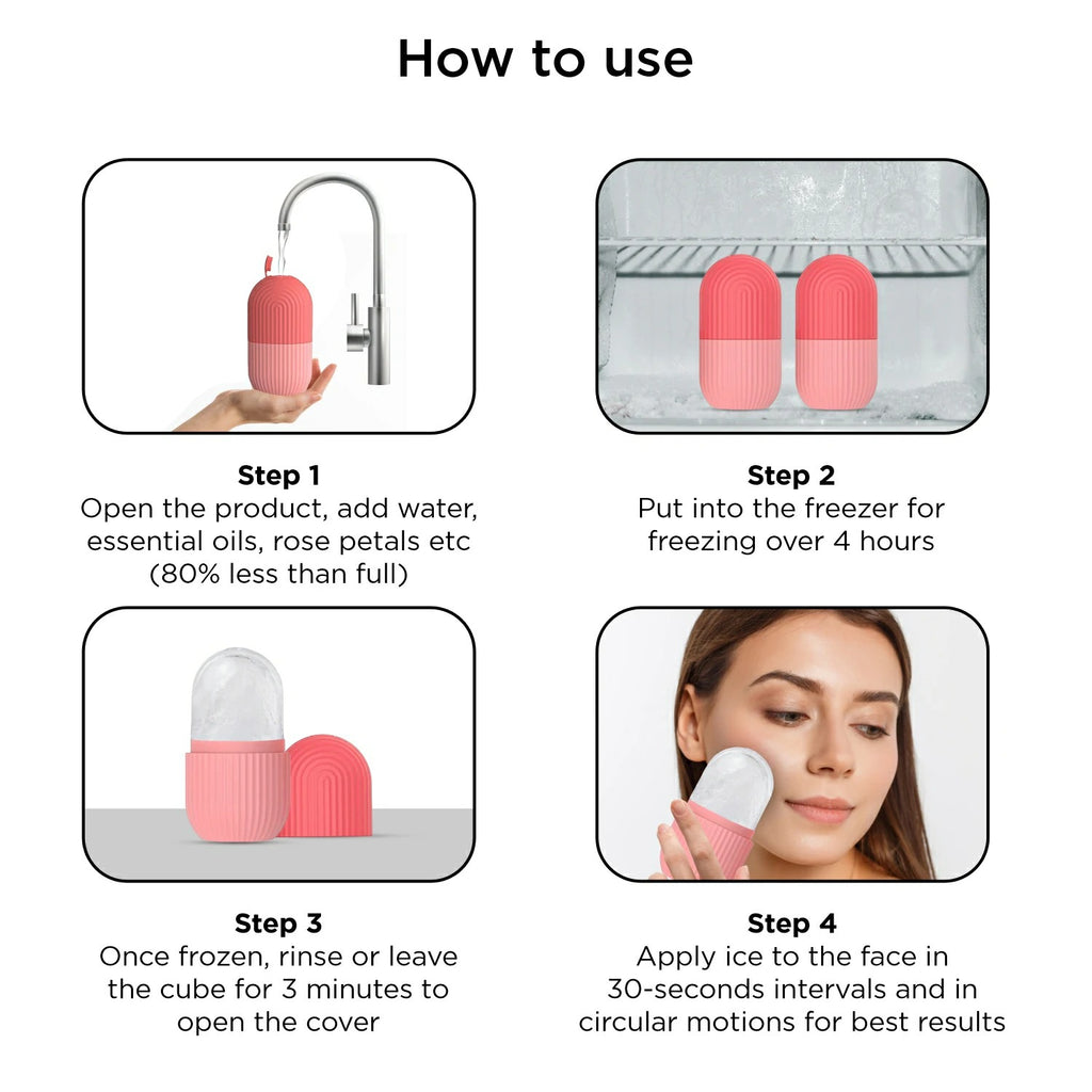 Silicone Facial Ice Roller for Face, Eyes & Neck