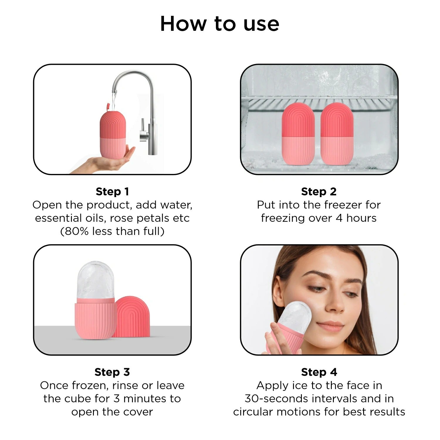 Silicone Facial Ice Roller for Face, Eyes & Neck