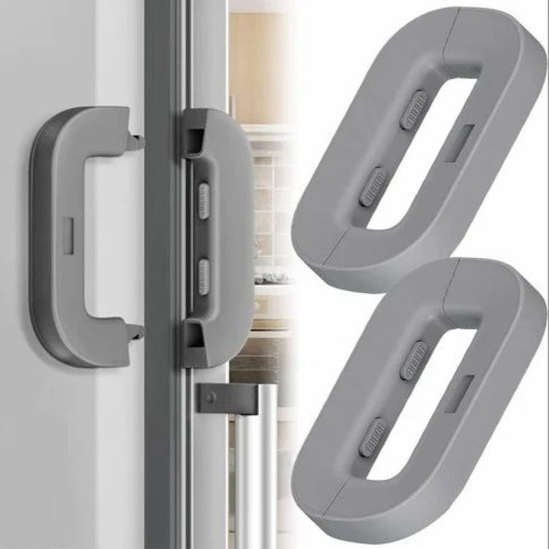 Self-Adhesive Double Button Fridge Door Safety Lock
