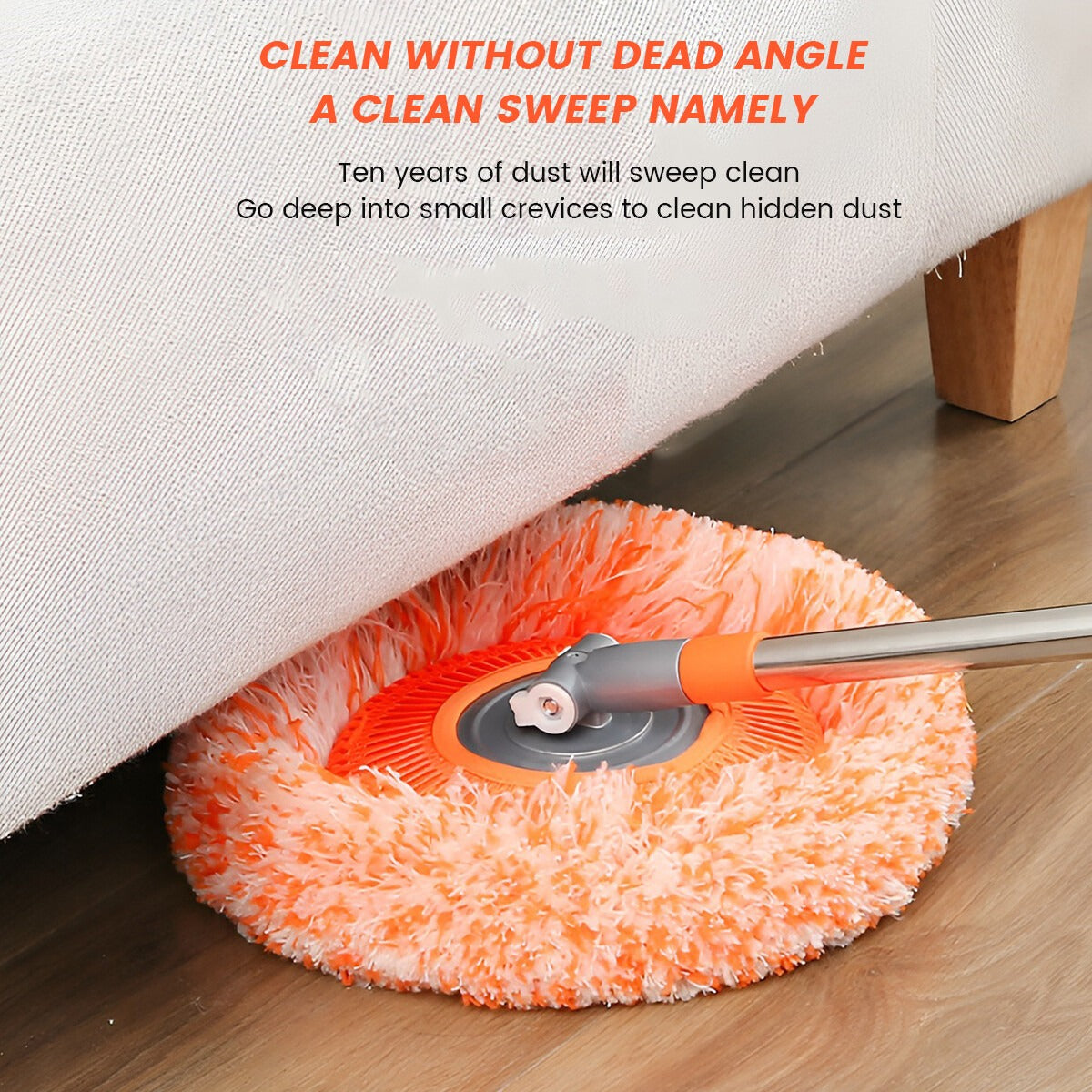 360° Rotating Microfiber Floor Mop with Extendable Handle