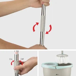 360° Microfiber Spin Mop Set with Bucket