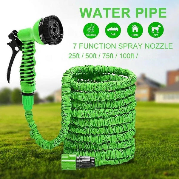 50ft Flexible Garden Pipe with 7-Mode Spray Gun