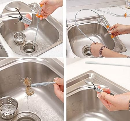 60cm Stainless Steel Clog Removal Spring Tool