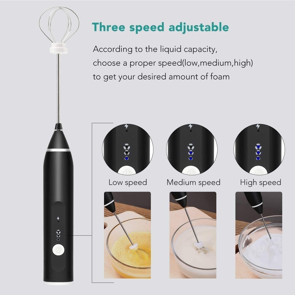 2-in-1 Rechargeable Coffee Beater & Milk Frother