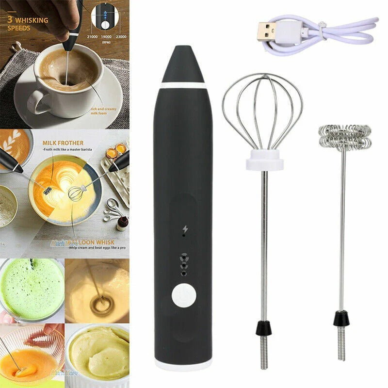 2-in-1 Rechargeable Coffee Beater & Milk Frother