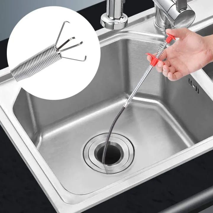 60cm Stainless Steel Clog Removal Spring Tool